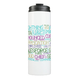 Salesforce Word Cloud Thermal Tumbler Thermosbecher