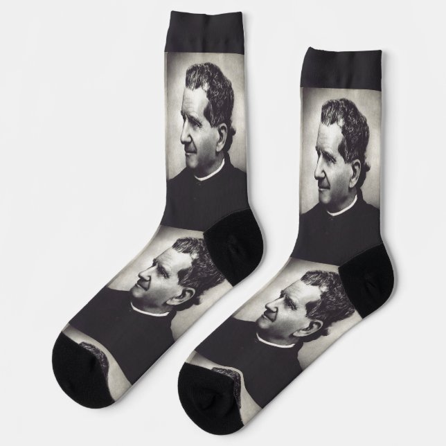 Salesian Saint Don John Bosco Socken (Linkes Detail)