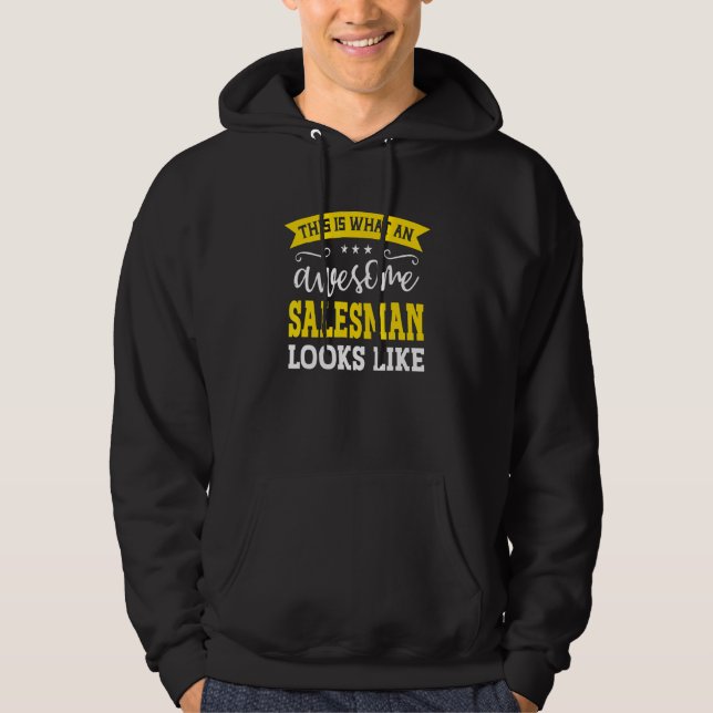 Salesman Job Title Employee Funny Worker Professio Hoodie (Vorderseite)