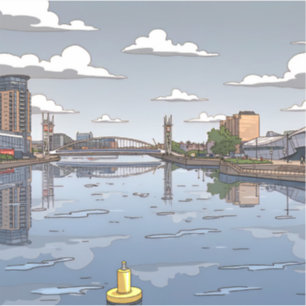 Salford Quays Ansicht Aufkleber