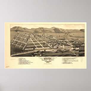 Salida Colorado 1882 Panoramakarte Poster