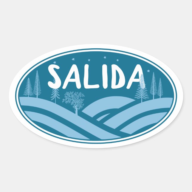 Salida Colorado Außenbereich Ovaler Aufkleber (Vorderseite)