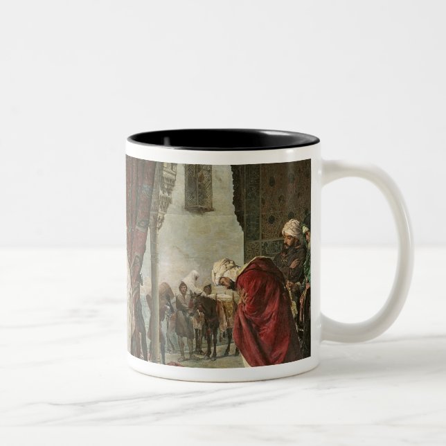 Salida Del Boabdil, im Alhambra Zweifarbige Tasse (Rechts)
