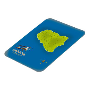 Salina, Sizilien Reiseplakatkarte Magnet