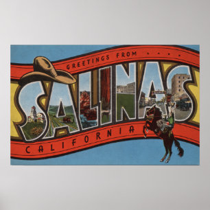 Salinas, Kalifornien - Große Buchstabenszenen - Ro Poster