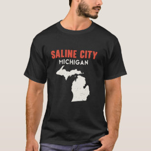 Saline city Michigan USA Staat America Travel Mich T-Shirt