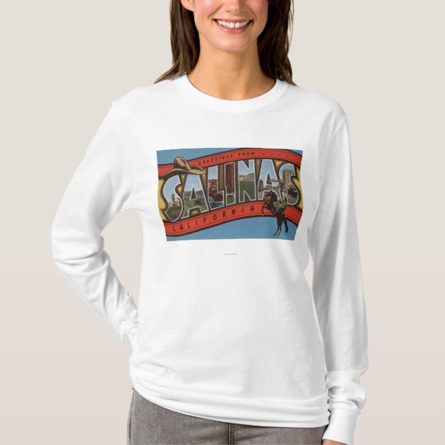 Salinen, Kalifornien - große Buchstabe-Szenen - T-Shirt (Vorderseite)