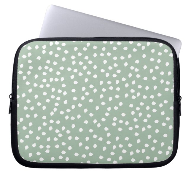 Salingrün Polka Dot Laptop-Hülle Laptopschutzhülle (Vorderseite)