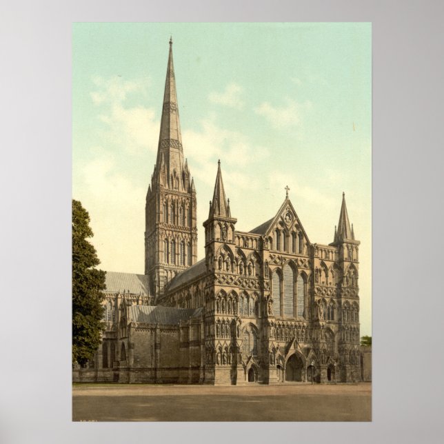 Salisbury Cathedral II, Wiltshire, England Poster (Vorne)