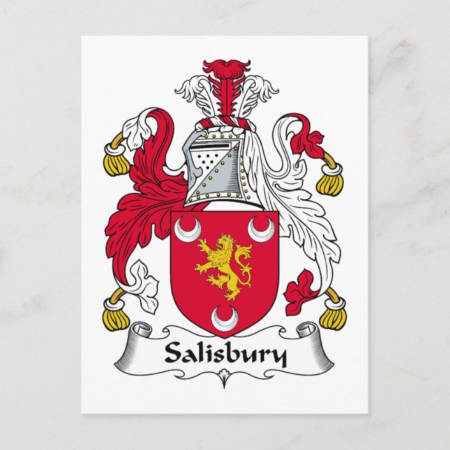 Salisbury-Familienwappen Postkarte (Vorderseite)