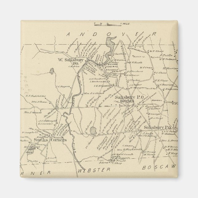 Salisbury, Merrimack Co Magnet (Vorne)