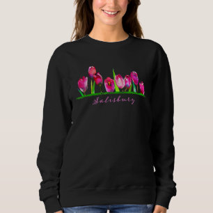 Salisbury Wiltshire England Tulips Women Girls Gar Sweatshirt