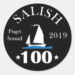 Salish 100 3-Zoll-Aufkleber (Blatt mit 6) Runder Aufkleber