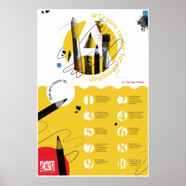Salle d'art : Poster du Centre pour l'innovation (Devant)
