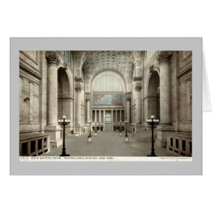 Salle d'attente, Pennsylvania Station NY 1913 Vint