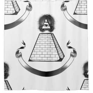 salle de bain avec rideau de douche illuminati