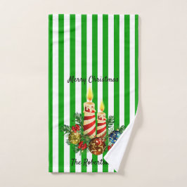 Salle de bain invitée Stripe de Noël Personnaliser