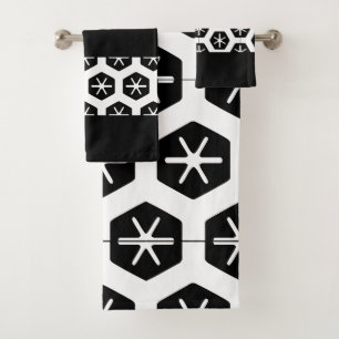 Salle de bain moderne et design noir et blanc