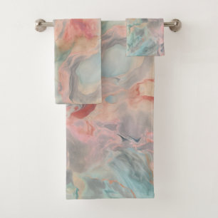 SALLE DE BAINS EN MARBRE GRAS ET SÈCHE-SERVIETTES