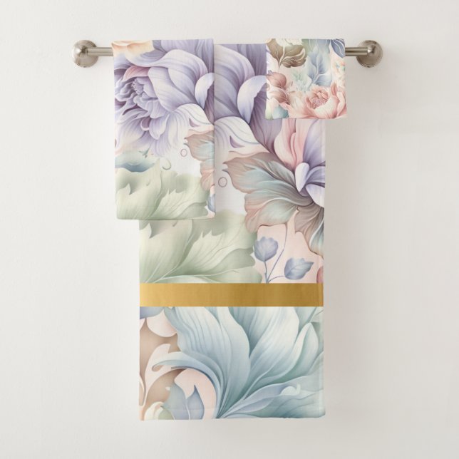 SALLE DE BAINS EN OR FLORAL SPRL SET (En situation)