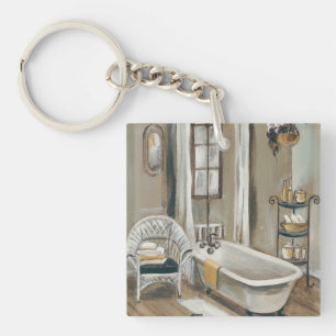 Salle de bains française avec la baignoire