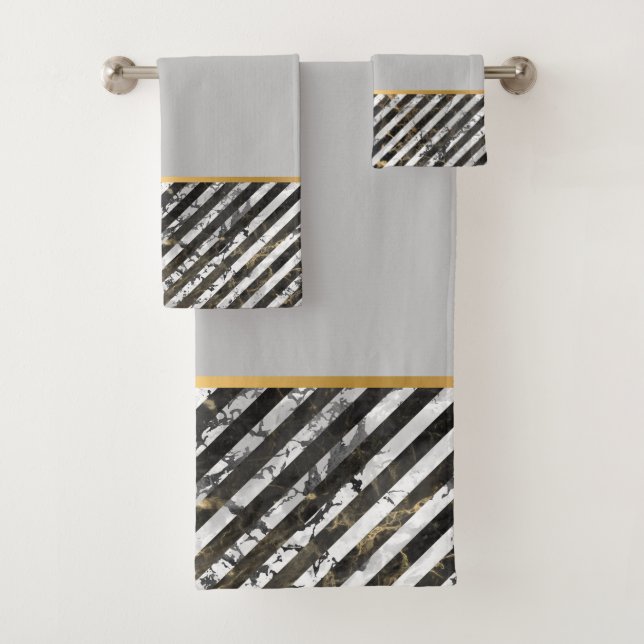 SALLE DE BAINS PRIVATIVE EN MARBRE RETRO STRIPE GR (En situation)