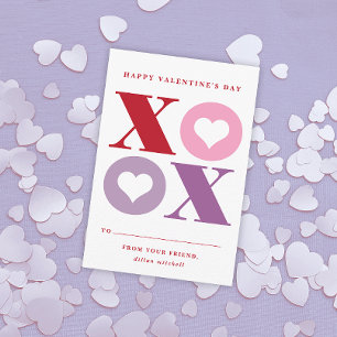 salle de classe xoxo coeur carte valentine