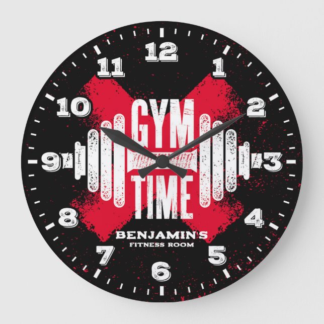 Salle De Fitness Salle De Fitness Horloge Mur Pers (Recto)