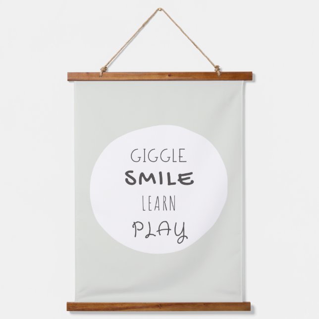 salle de jeu Tapisserie en bois. giggle.smile.lear (Recto)