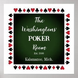 Salle de poker pour lui Poster Imprimer