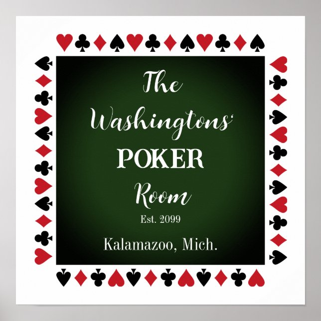 Salle de poker pour lui Poster Imprimer (Devant)
