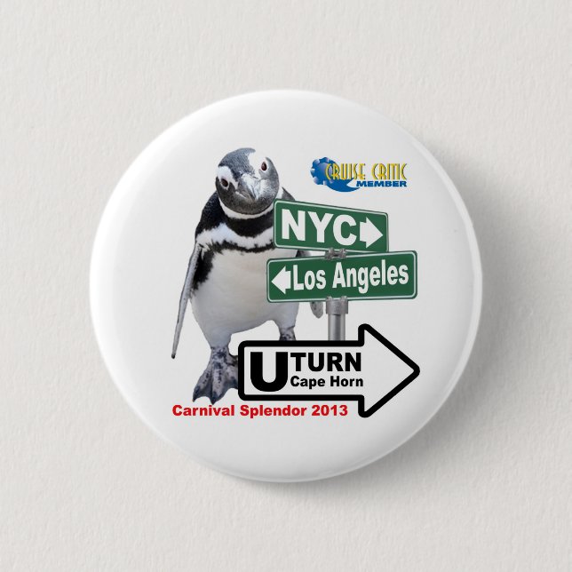 Sally der Pinguin cm-Knopf Button (Vorderseite)