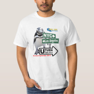 Sally die Pinguin cm-Zeichen um Kap Hoorn Front T-Shirt