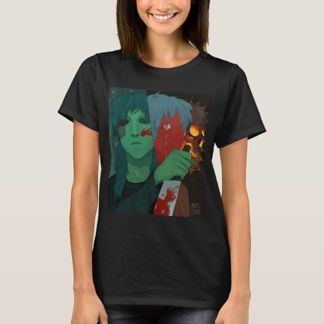 Sally Face: digitale Malerei T-Shirt (Vorderseite)