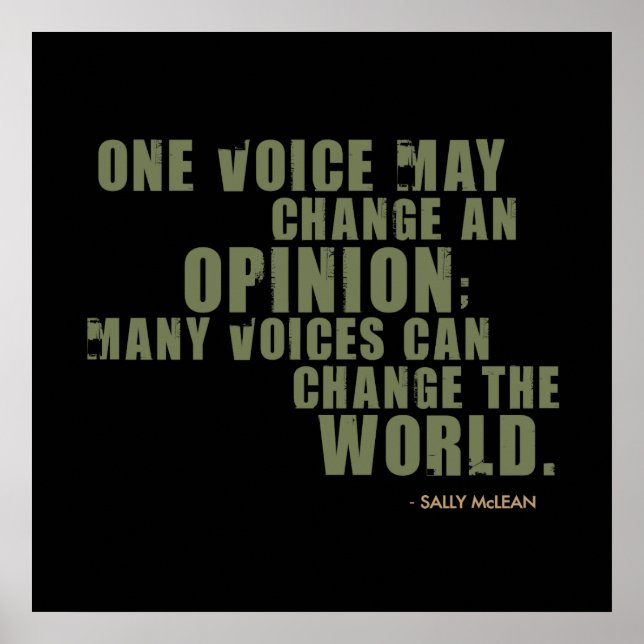 Sally McLean Quote Poster (Vorne)