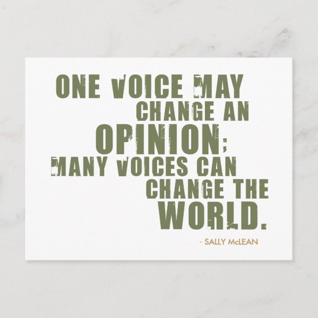 Sally McLean Quote Postkarte (Vorderseite)