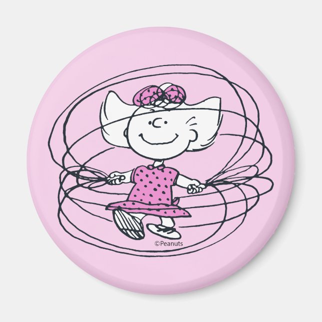 Sally Playing Jump Rope Magnet (Vorne)