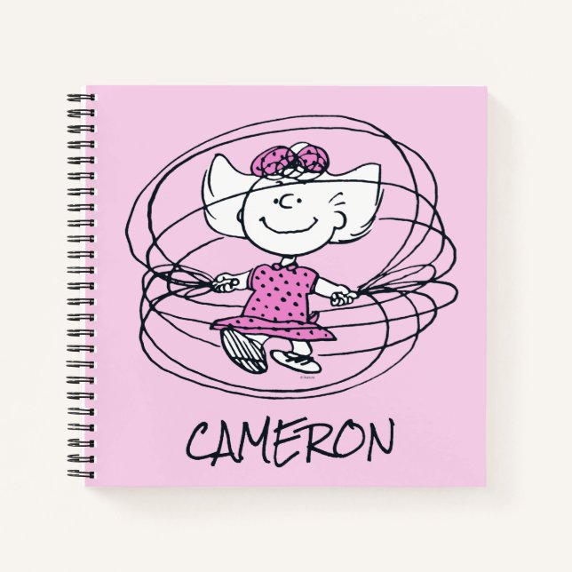 Sally Playing Jump Rope Notizbuch (Vorderseite)