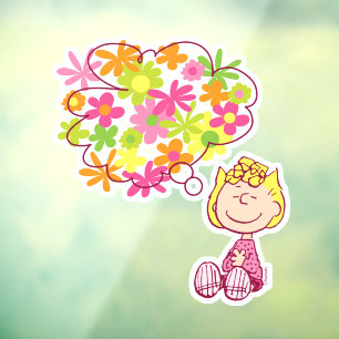 Sally Thinking of Blume Fensteraufkleber