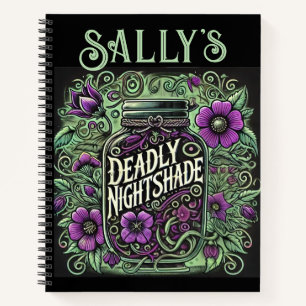 Sally's Deadly Nightshade Journal - Gothic Floral Notizbuch