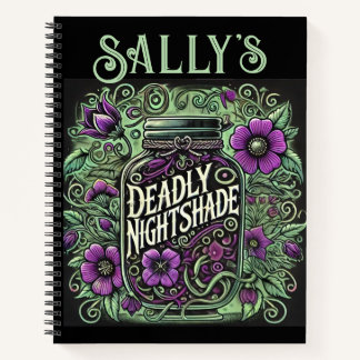 Sally's Deadly Nightshade Journal - Gothic Floral Notizbuch