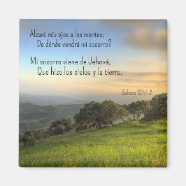 Salmo 121:1-2 * Iman * Alzare mis ojos Magnet