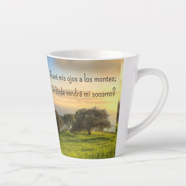 Salmo 121:1-2 * Taza * Alzare mis ojos Milchtasse (Rechts)