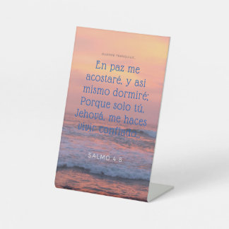 Salmo 4:8 sockelschild