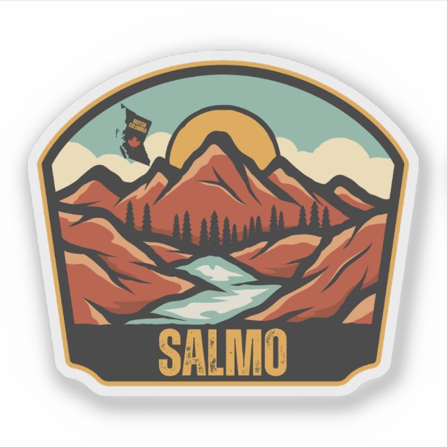 Salmo, British Columbia Aufkleber (Vorderseite)