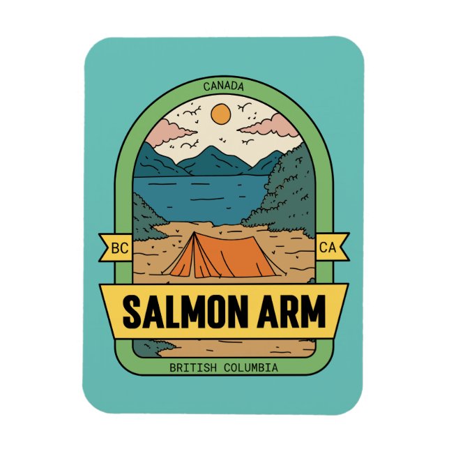 Salmon Arm British Columbia Canada Souvenir Magnet (Vertikal)