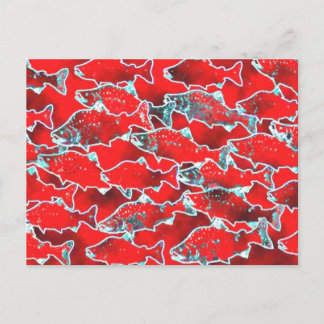 SALMON FISH REDS POSTKARTE