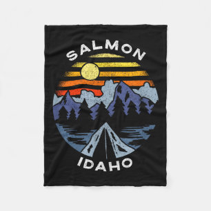 Salmon Idaho Gebirge Urlaub Camping Souvenir Fleecedecke