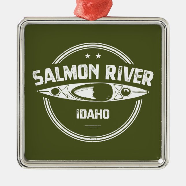 Salmon River Idaho Ornament Aus Metall (Vorne)