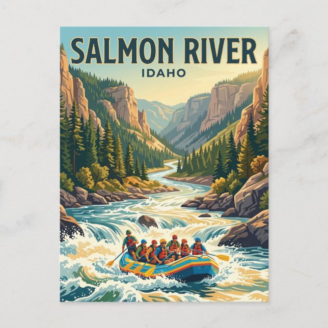 Salmon River Idaho Postkarte (Vorderseite)